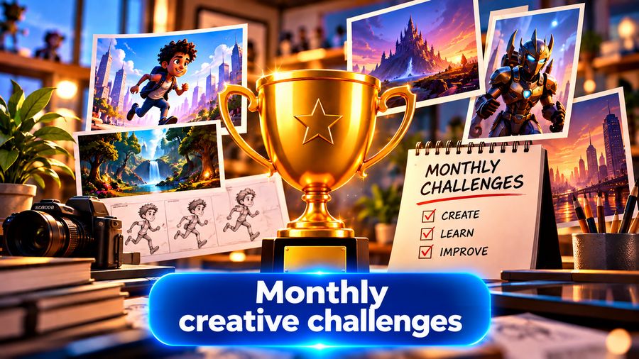 Monthly creative challenges